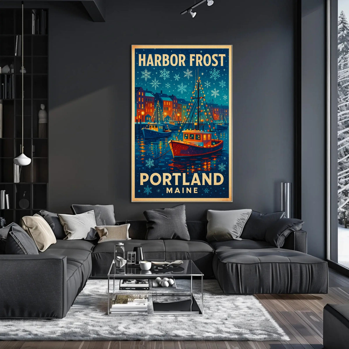 Harbor Frost Portland, Maine Poster
