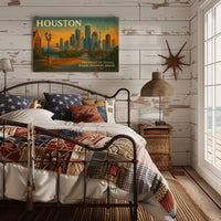 Houston Travel Poster: The Heart of Texas Art