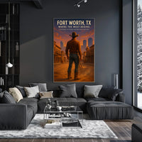 Fort Worth, Tx Where The West Begins Poster