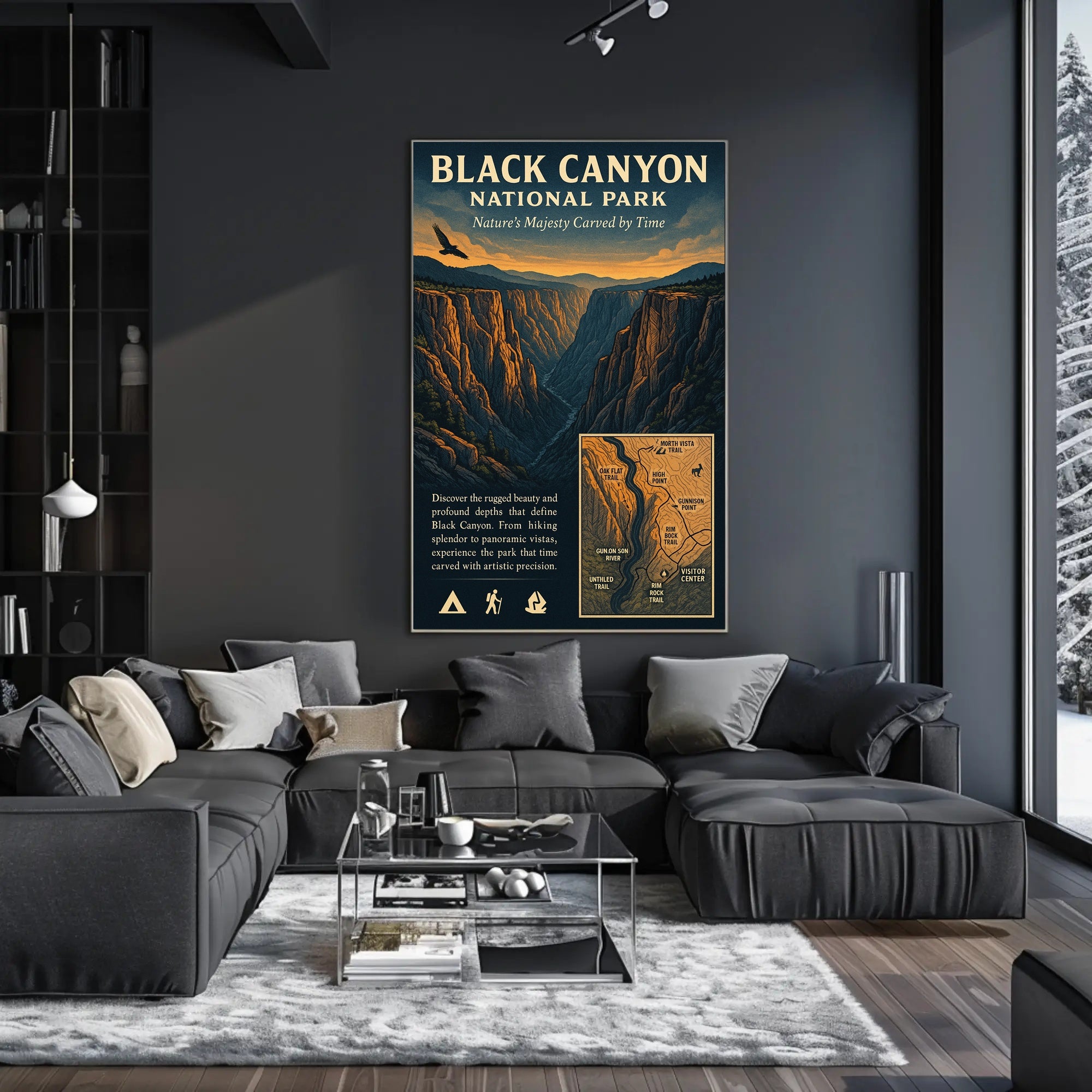 Black Canyon National Park Vintage Poster Wall Art