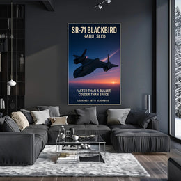 SR-71 Blackbird Vintage Aviation Cold War Military Poster