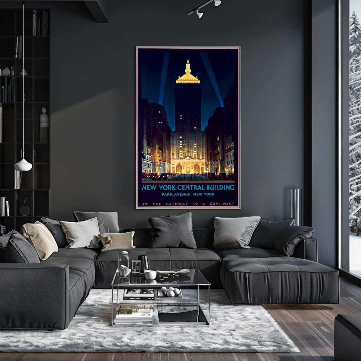 New York Central Building NYC Poster Vintage Wall Art