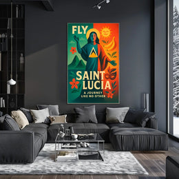 Fly to Saint Lucia Poster