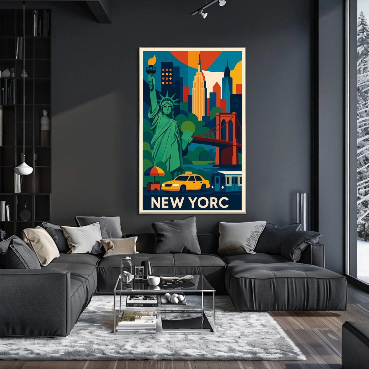 New York City Poster Vibrant Urban Artwork For Home Decor