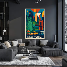 New York City Poster Vibrant Urban Artwork For Home Decor