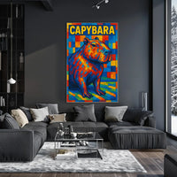 Capybara Mosaic Art Poster