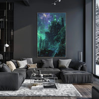 Majestic Dusk Mountain Impressionist Landscape Art Poster PosterGoat