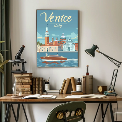 Venice, Italy Vintage Style Poster