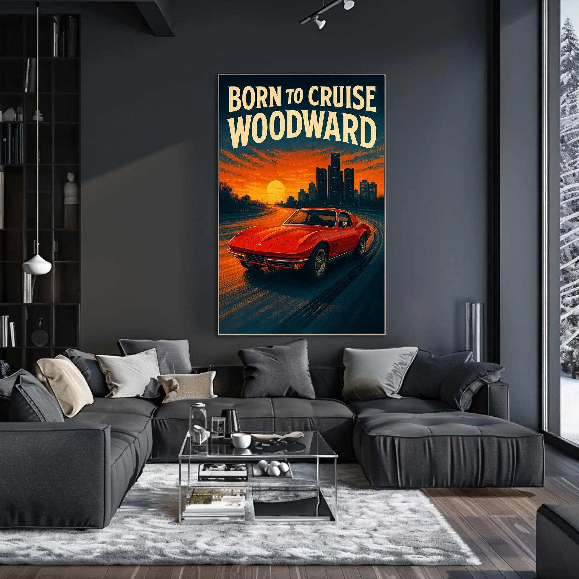 Born to Cruise Woodward Poster PosterGoat