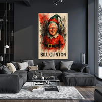 Santa-Inspired Watercolor Portrait: Abstract, Artistic, or Pop Culture Poster