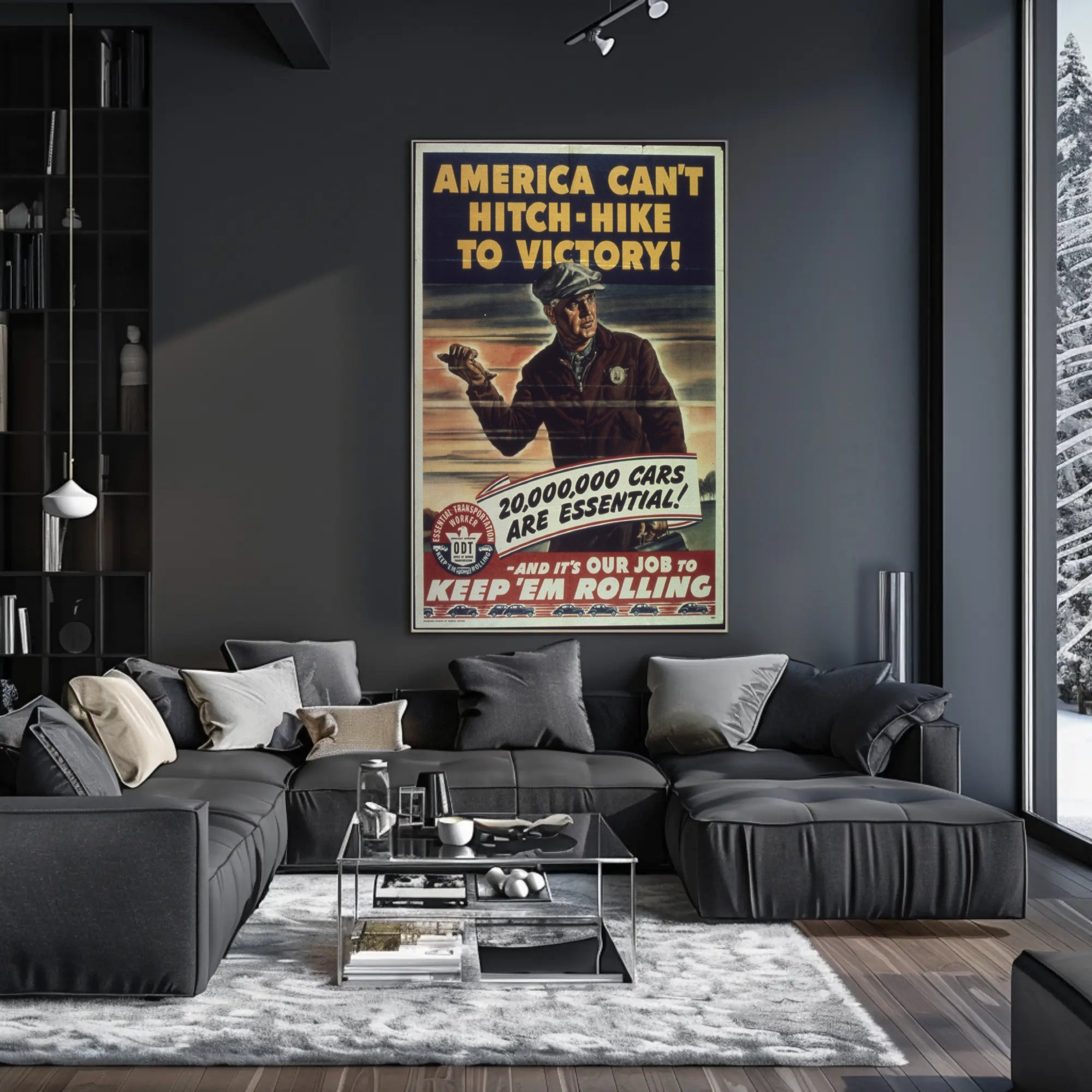 World War II Transportation Support WWII Poster