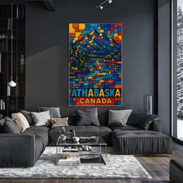 Athabasca Canada A Vibrant Mosaic Poster