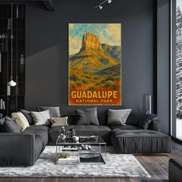 Guadalupe National Park Bold Wanderlust Scenic Adventure Artful Decor Timeless Sunset Vista Poster