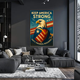 Keep America Strong Patriotic Vintage Poster