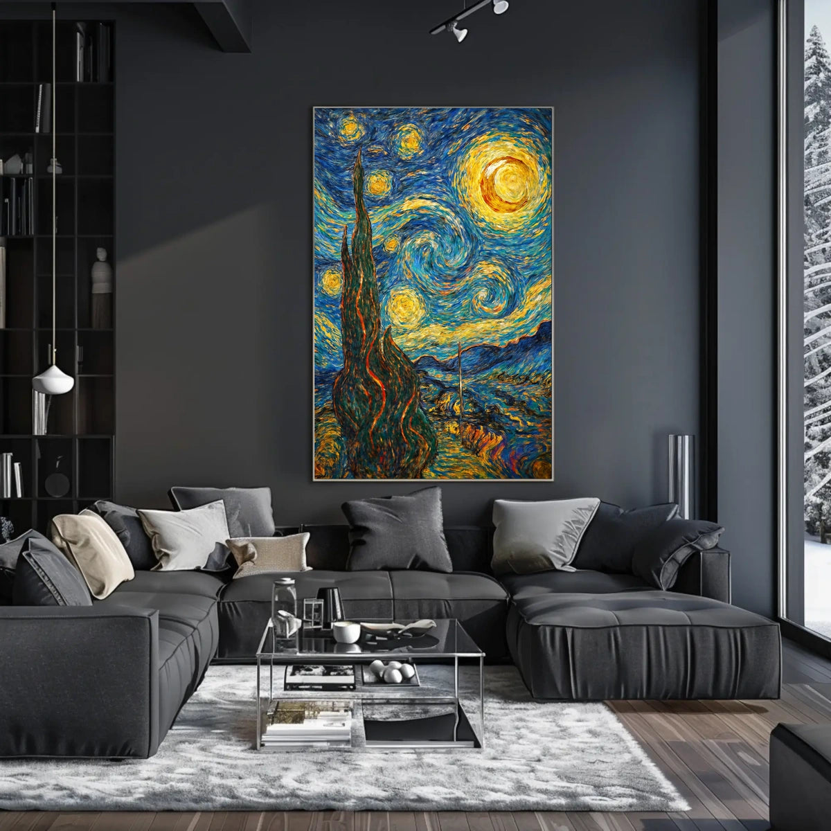 Starry Night Interpretation Poster