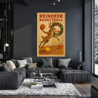 Reindeer Basketball Poster