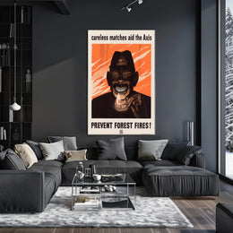 Careless Matches Aid the Axis Poster PosterGoat
