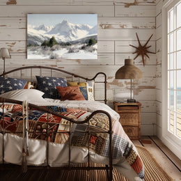 Serene Snowy Peaks Poster