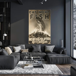 Fish Abundance NYC Vintage Public Health Poster PosterGoat