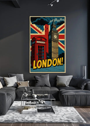Lively London Landmarks: A Pop Culture Poster