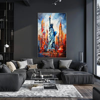 The Statue Of Liberty A Modern Mosaic Poster