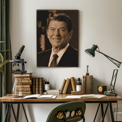 Ronald Reagan 40th President Sepia Photo