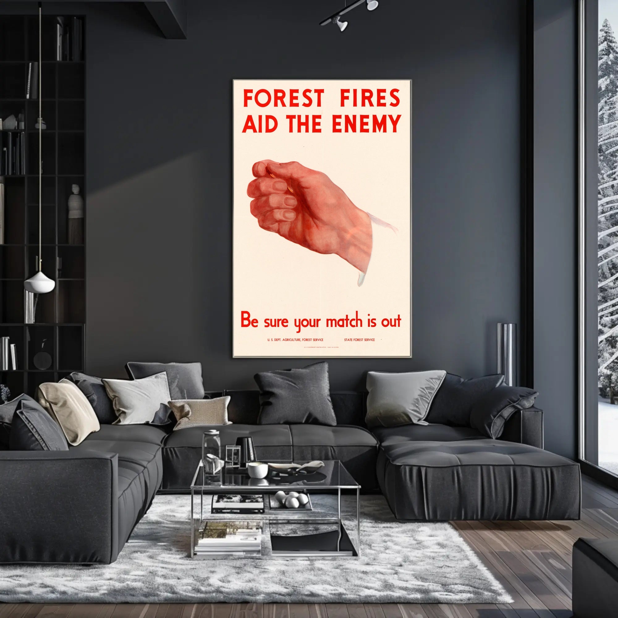 Forest Fire Prevention Warning Poster PosterGoat