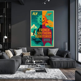 French Southern Territories Adventure Travel Poster PosterGoat