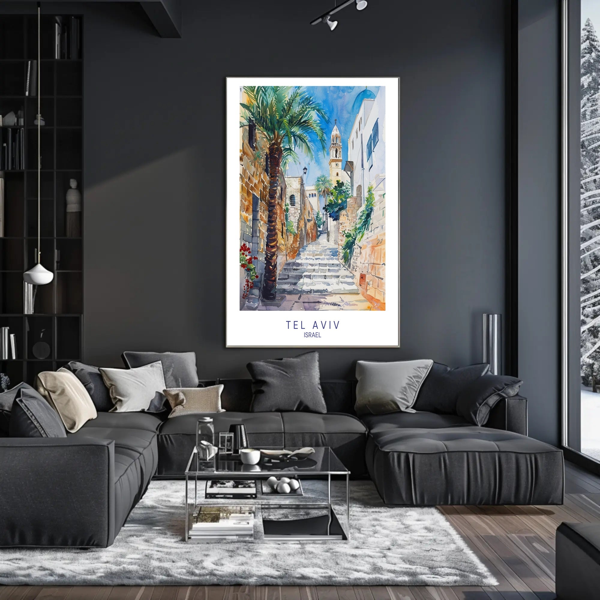 Tel Aviv Streetscape Poster PosterGoat
