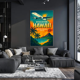 Discover Hawaii Travel Poster Adventure Awaits PosterGoat