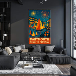 Dartmouth Regatta Festival Fireworks & Sails Poster