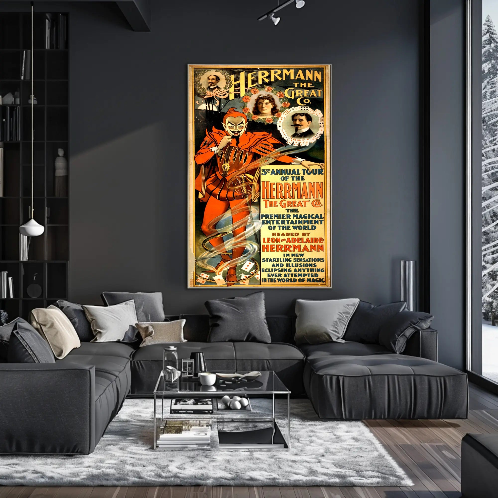 Herrmann the Great Co. Vintage Magic Illusion Show Poster