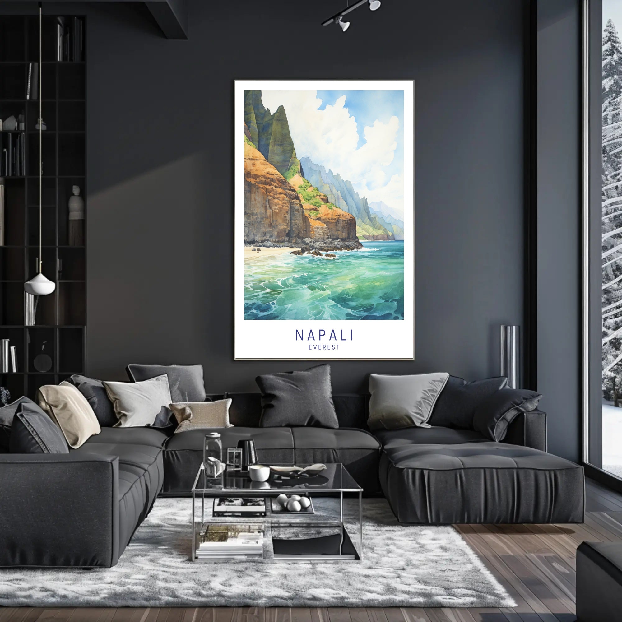 Napali Coast Artwork Poster PosterGoat