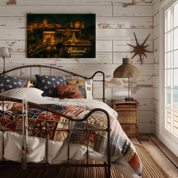 Budapest at Night Poster