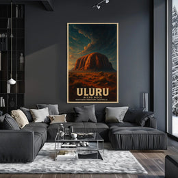 Uluru Ayers Rock Desert Wanderlust Poster