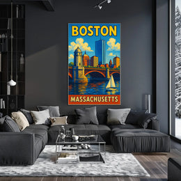 Boston Skyline Poster