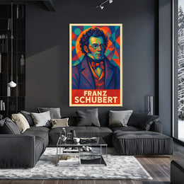 Franz Schubert Classical Music Vintage Art Poster