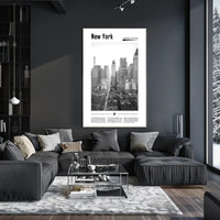 Iconic New York City Skyline Poster Classic Wall Art