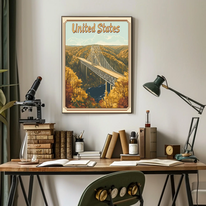 United States Scenic Bridge Poster