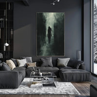 Dark Silhouette: Enigmatic Urban Art Poster PosterGoat