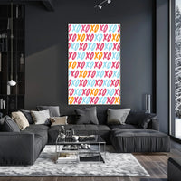 XO Pattern Art Poster with Playful Modern Design PosterGoat