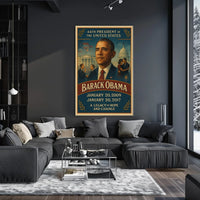 Obama Illustrated Art Print Presidential Poster