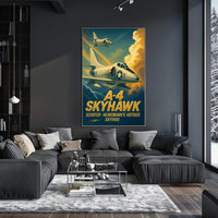 Skyhawk Jets Soaring Through Dramatic Sky Military Poster