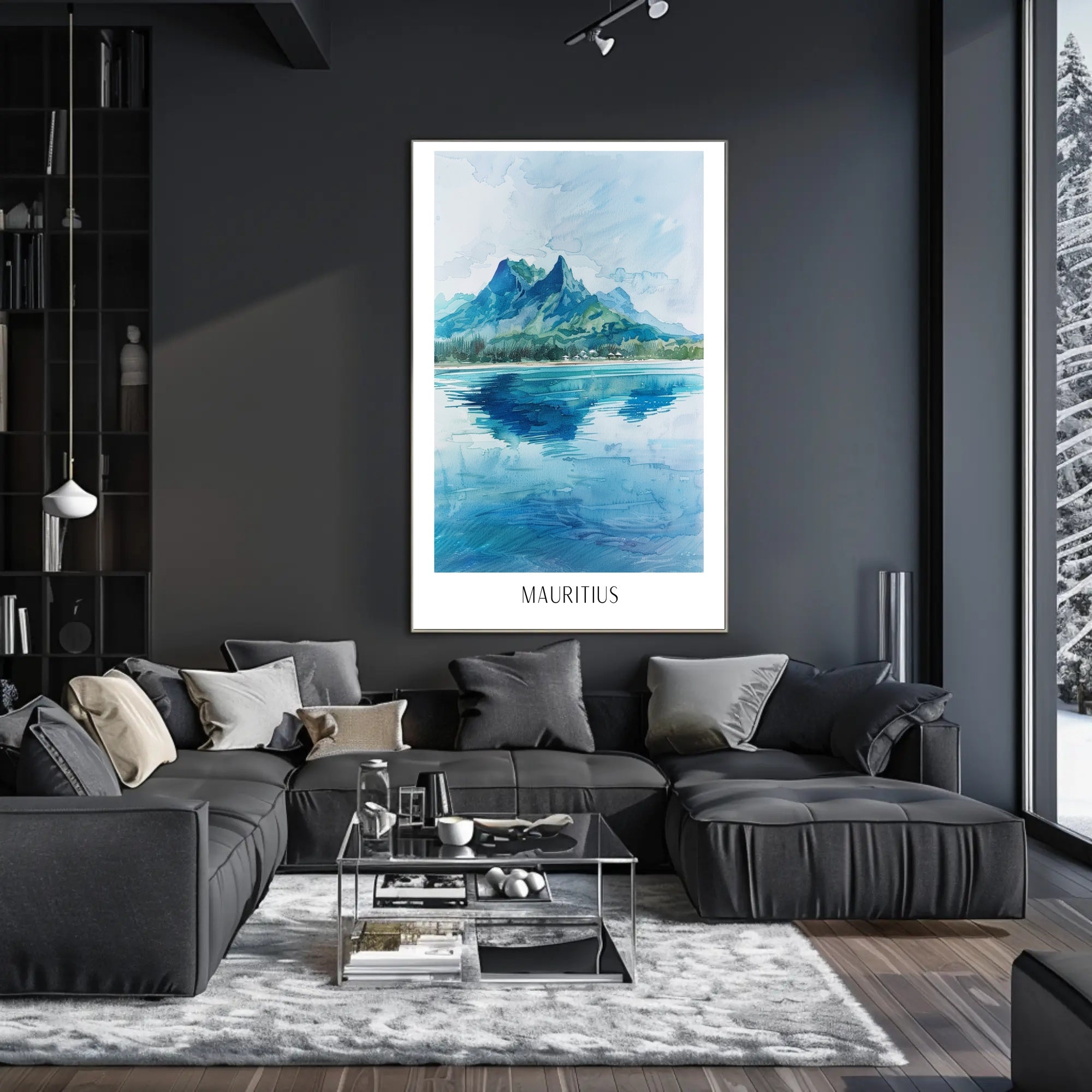 Serene Mauritius Coastal Landscape — Travel Poster PosterGoat