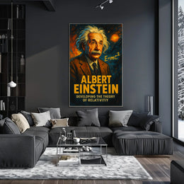 Albert Einstein Developing The Theory Poster