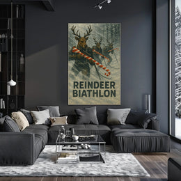 Reindeer Biathlon Poster