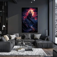 Enchanted Castle Under A Blood Moon Poster