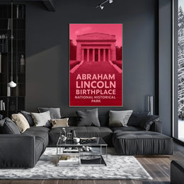 Abraham Lincoln Birthplace Vintage Scenic Heritage Poster