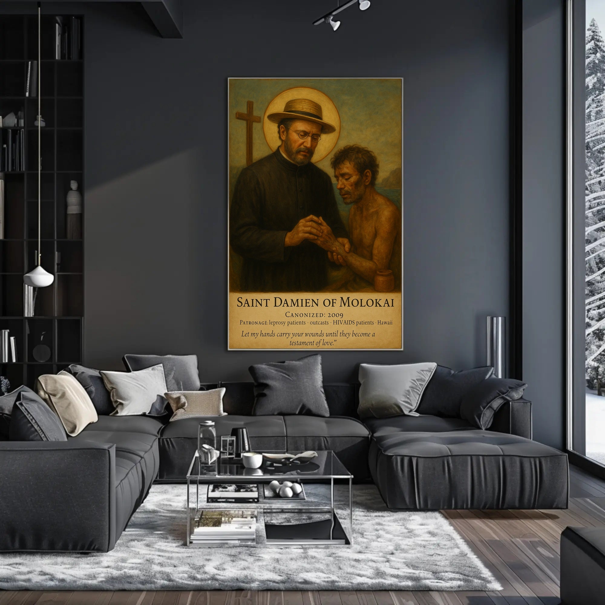 Saint Damien Reverent Compassion Cultural or Heritage Poster