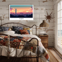 Taipei Skyline Sunset: Urban or Cityscape Poster